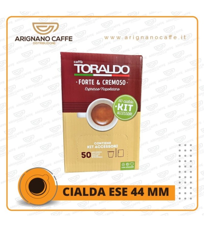 TORALDO FORTE E CREMOSO CIALDA 50 PZ CON KIT TORALDO FORTE E CREMOSO CIALDA 50 PZ CON KIT