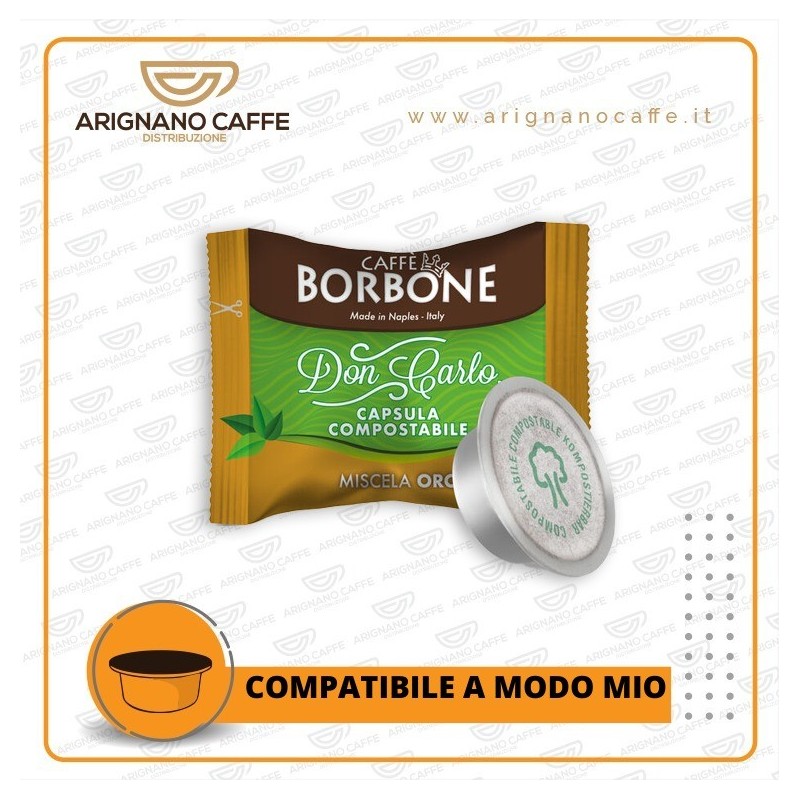 CAFFE' BORBONE DON CARLO 100 CAPSULE MISCELA ORO COMPOSTABILE