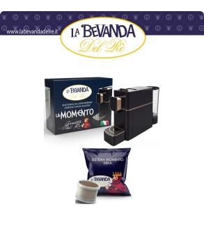 MACCHINA MOMENTO BLACK + 100CAPSULE DECAFFEINATO