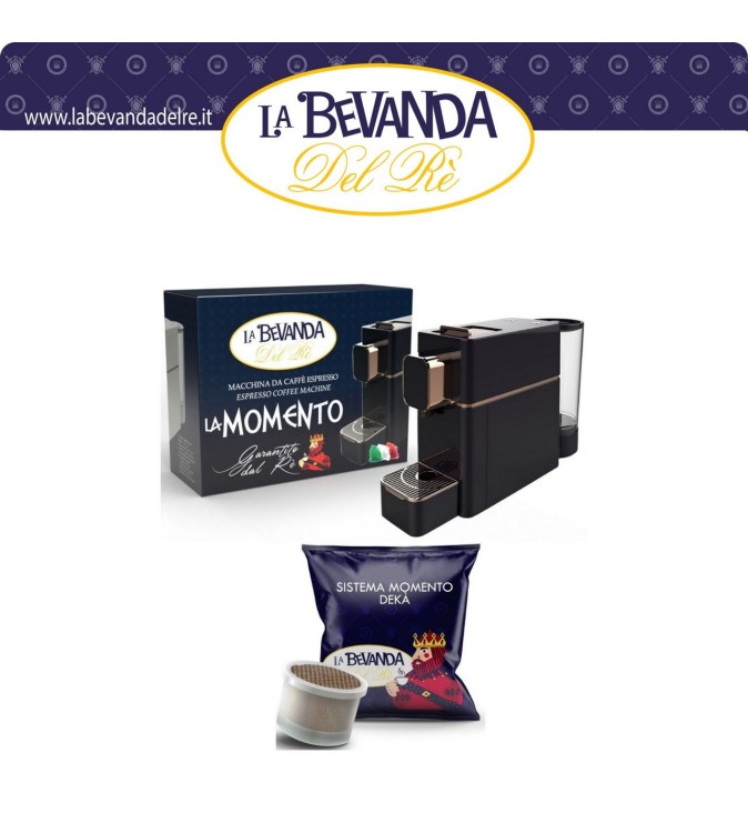 MACCHINA MOMENTO BLACK + 100CAPSULE DECAFFEINATO MACCHINA MOMENTO BLACK + 100CAPSULE DECAFFEINATO