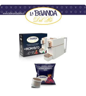 MACCHINA MOMENTO WHITE + 100CAPSULE DECAFFEINATO