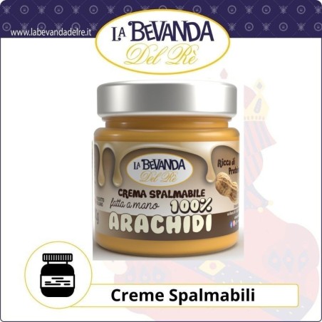 Crema B.Del Rè VASETTO 200 Gr ARACHIDI 100% PEANUT BUTTER PROTEICO