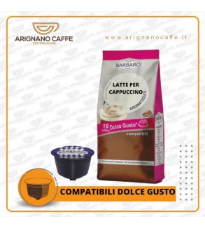 CAFFE' BARBARO DOLCE GUSTO 10 CAPSULE LATTE PER CAPPUCCINO SOLUBILE